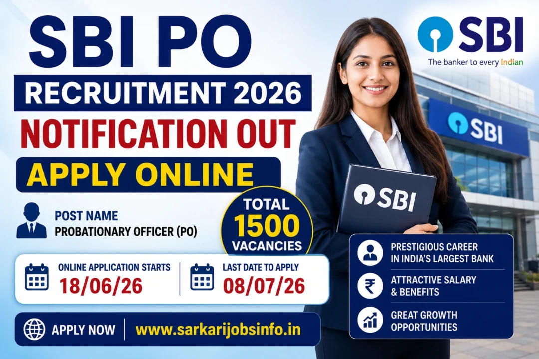 SBI PO Recruitment 2026 Notification Out Apply Online