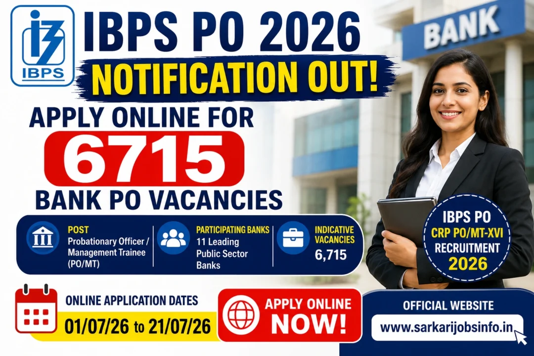IBPS PO 2026 Notification Out Apply Online For 6715 Bank PO Vacancies